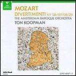 [중고] Ton Koopman / Mozart : Divertimenti KV136, 137, 138, 251 (