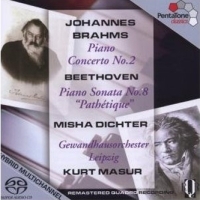 [중고] Kurt Masur, Misha Dichter / Brahms : Piano Concerto No.2  Beethoven : Piano Sonata No.8 Op &#039;Pathrtique&#039; (수입/SACD/슈퍼주얼케이스/5186125)
