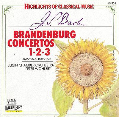 Peter Wohlert / Bach: Brandenburg Concertos Nos. 1, 2 &amp; 3 (수입/미개봉/15508)