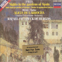 Alicia De Larrocha, Rafael Fruhbeck De Burgos / Falla : Nights In The Gardens Of Spain, etc. (미개봉/dd0546)