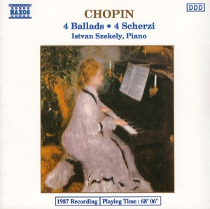 [중고] Istvan Szekely / Chopin: 4 Ballads, 4 Scherzi (수입/8550084)