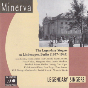 V.A. / Legendary Singers at the Lindenoper 1927-45 (수입/미개봉/mna21)