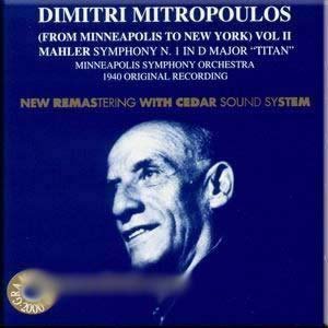 [중고] Dimitri Mitropoulos / Mahler : From Minneapolis To New York Vol.II (수입/ab78566)