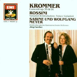 [중고] Sabine und Wolfgang Meyer, Jorg Faeber / Krommer &amp; Rossini: Works for Clarinet &amp; Orchestra (수입/cdc7493972)