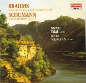 [중고] Nobuko Imai, Roger Vignoles / Brahms : Viola Sonata Op.120-2, Schumann: Marchenbilder Op.113 (수입/chan8550)