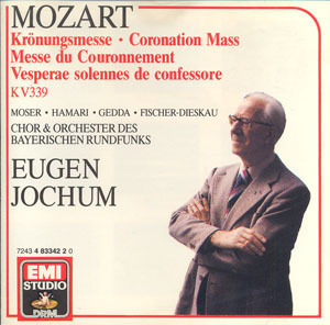 [중고] Eugen Jochum / Mozart : Mass No.14 K.317 &#039;Coronation Mass&#039;, Vesperae Solennes De Confessore K.339 (수입/724348334220)