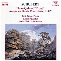 [중고] Jeno Jando, Kodaly Quartet / Schubert : Piano Quintet D.667 &#039;Trout&#039;, Adagio &amp; Rondo Concertante D.487 (수입/8550658)
