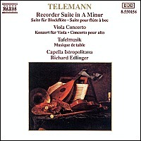 [중고] Richard Edlinger, Ladislav Kyselak : Telemann : Recorder Suite in A minor, Viola Concerto (수입/8550156)