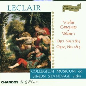 [중고] Simon Standage, Collegium Musicum 90 / Leclair: Violin Concertos, Vol.1 - Concertos Op. 7, Nos. 2 &amp; 5; Concertos Op. 10, Nos. 1 &amp; 5 (수입/Chan0551)