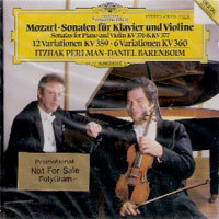 Itzhak Perlman, Daniel Barenboim / Mozart : Violinsonaten KV376 &amp; 377 (미개봉/dg1944)