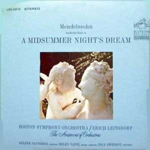 [중고] [LP] Arlene Saunders, Erich Leinsdorf / Mendelssohn : A Midsummer Night&#039;s Dream (수입/lsc2673)