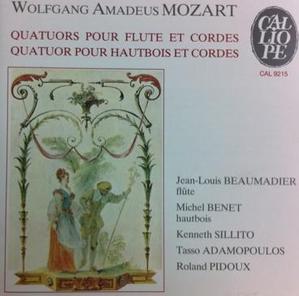 [중고] V.a. / Mozart : Quatuors Flute &amp; Cordes, Hautbois &amp; Cordes (수입/cal9215)