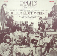 [중고] [LP] Julian Lloyd Webber / Delius: Cello concerto, Holst : Invocation, Vaughan Williams : Fantasia On Sussex Folk Tunes (수입/rs9010)