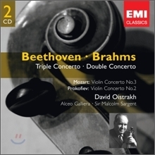 [중고] Malcolm Sargent, Pierre Fournier, David Oistrakh, Sviatoslav Knushevitzky / Beethoven : Triple Concerto, Brahms : Double Concerto (2CD/ekc2d0886)