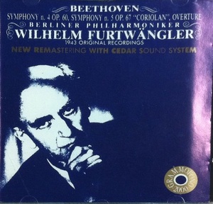 [중고] Wilhelm Furtwangler / Beethoven : Symphony no.4, Coriolan Overture, Symphony No.5 (수입/ab78502)