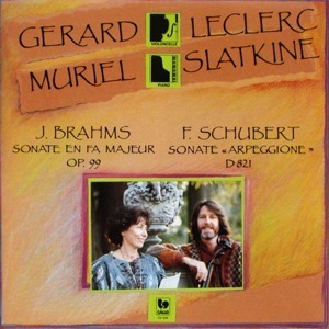 [중고] G&amp;eacute;rard Leclerc, Muriel Slatkine / Brahms : Sonate En Fa Majeur, Schubert : Sonate “Arpeggione” (수입/gallocd509)
