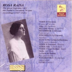 Rosa Raisa / Great Soprano Vol.1 (수입/미개봉/va1101)