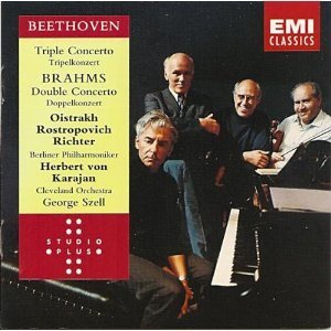 [중고] Oistrakh Rostropovich Richter, Herbert Von Karajan / Beethoven, Brahms : Triple Concerto, Double Concerto (수입/077776474427)