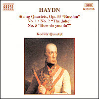 Kodaly Quartet / Haydn : String Quartets Nos.29-31, Op.33 Nos.1, 2 &amp; 5 (수입/미개봉/8550788)