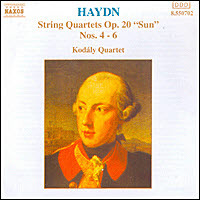 Kodaly Quartet / Haydn : String Quaret Op.20 &#039;sun&#039; Nos.4-6 (수입/미개봉/8550702)