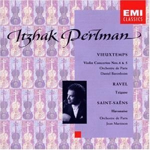 [중고] Itzhak Perlman, Daniel Barenboim, Jean Martinon / Vieuxtemps : Violin Concerto No.4 Op.31, No.5 Op.37 (수입/724348318626)