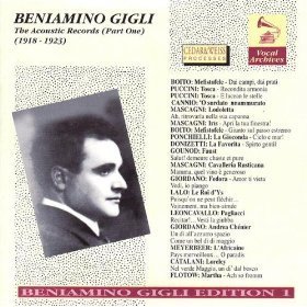 Beniamino Gigli / The Acoustic Records, Part One (1918-1923/수입/미개봉/va1121)