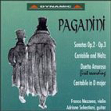 Franco Mezzena, Adriano Sebastiani / Paganini : Sonatas For Violin&amp;Guitar Op2.3 (수입/미개봉/cds62)