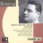 Beniamino Gigli / His First Solo Voice Recodings 1918-1923 (수입/미개봉/mna8)