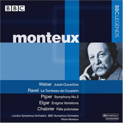 PIerre Monteux / Weber : Jubilation Overture, Ravel : Le Tombeau De Couperin, Elgar : Variations On An Original Theme &#039;Eniga&#039; Op.36 (수입/미개봉/bbcl41722)