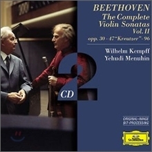 [중고] Yehudi Menuhin, Wilhelm Kempff / Beethoven : Violin Sonatas Op.30, 47, 96 Vol.2 (2CD/수입/4594362)