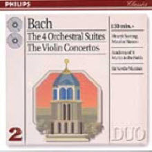 [중고] Neville Marriner / Bach : 4 Orchestral Suites &amp; Violin Concertos (2CD/수입/4465332)