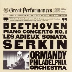 [중고] Rudolf Serkin, Eugene Ormandy / Beethoven : Piano Concerto No.1 Op.15, Piano Sonata Op.81a &#039;Les Adieux&#039; (수입/myk37807)