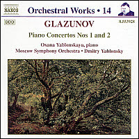 Oxana Yablonskaya, Dmitry Yablonsky / Glazunov : Piano Concerto No.1 Op.92, No.2 Op.100, Variations On A Russian Theme (수입/미개봉/8553928)
