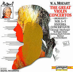 Christian Altenburger, Helmut Winschermann / Mozart : The Great Violin Concertos (수입/미개봉/15650)