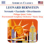 Marin Alsop / American Classics - 번스타인 : 세레나데, 파시밀리, 디베르티멘토 (Bernstein : Serenade, Facsimile, Divertimento For Orchestra/수입/미개봉/8559245)