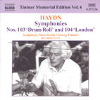 하이든 : 교향곡 103 &#039;연타&#039;, 104번 &#039;런던&#039; ([Tintner Edition 4] Haydn : Symphony No.103 &#039;Drumroll&#039;, No.104 &#039;London&#039;/수입/미개봉/8557236)