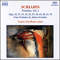 Evgeny Zarafiants / 스크리아빈 : 전주곡 2집 (Scriabin : Preludes, Vol. 2/수입/미개봉/8554145)