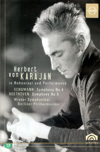 [DVD] Herbert Von Karajan / In Rehearsal And Performance, Schumann, Beethoven : Symphony No.4 &amp; 5 (미개봉/ekdv008)