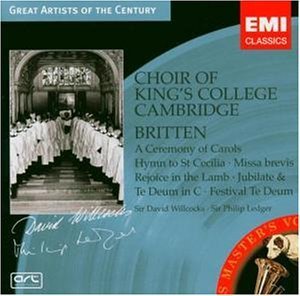 David Willcocks, Philip Ledger, Choir Of King&#039;s College Cambridge / 브리튼 : 합창곡집 (Britten : Choral Music/수입/미개봉/724356279728)