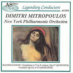 [중고] Dimitri Mitropoulos / Rachmaninov : Symphony No. 2; Vocalise (수입/as524)