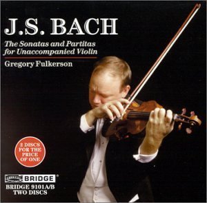 [중고] Gregory Fulkerson / 바흐 : 무반주 바이올린 소나타와 파르티타 (Bach : Sonata And Partita For Violine Solo BWV1001-1006/수입/2CD/9101ab)