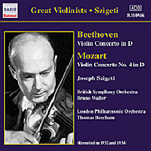 [중고] Joseph Szigeti / Beethoven, Mozart : Violin Concertos (수입/8110946)