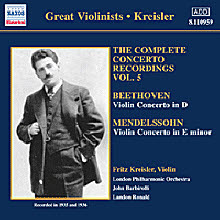 [중고] Fritz Kreisler / Kreisler The Complete Concerto Recordings, Vol.5 - Beethoven, Mendelssohn (수입/8110959)