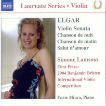 [중고] Simone Lamsma / Elgar : Violin Sonata, Chanson de Nuit, Chanson de Matin, Salut d&#039;Amour (수입/8557984)