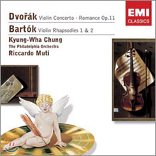 [중고] 정경화 (Kyung-Wha Chung) &amp; Riccardo Muti &amp; Simon Rattle / 드보르작 : 바이올린 협주곡, 로망스, 바르톡 : 랩소디 (Dvorak : Violin Concerto Op.53, Romance Op.11, Bartok : Rhapsody For Violin And Orchestra No.1) (수입/724358662429)