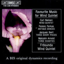 [중고] Frosunda Wind Quintet / Nielsen, Farkas, Ibert : Favourite Music For Wind Quintet (수입/biscd136)