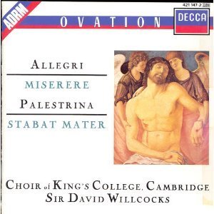 DAVID WILLCOCKS / Allegri: Miserere; Palestrina: Stabat Matter (수입/미개봉/4211472)
