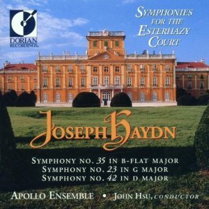 John Hsu / Haydn: Symphonies for the Esterhazy Court (Symphony No. 35 in B-flat Major / Symphony No. 23 in G Major / Symphony No. 42 in D Major) - Apollo Ensemble (수입/미개봉/dor90191)
