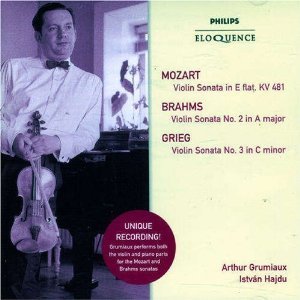 [중고] Arthur Grumiaux, Istvan Hajdu / Mozart, Brahms, Grieg: Violin Sonatas (수입/4767930)