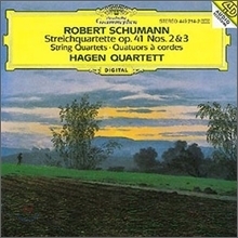 [중고] Hagen Quartett / Schumann : String Quartets in F major Op.41/2, in A major Op.41/3 (수입/4492142)